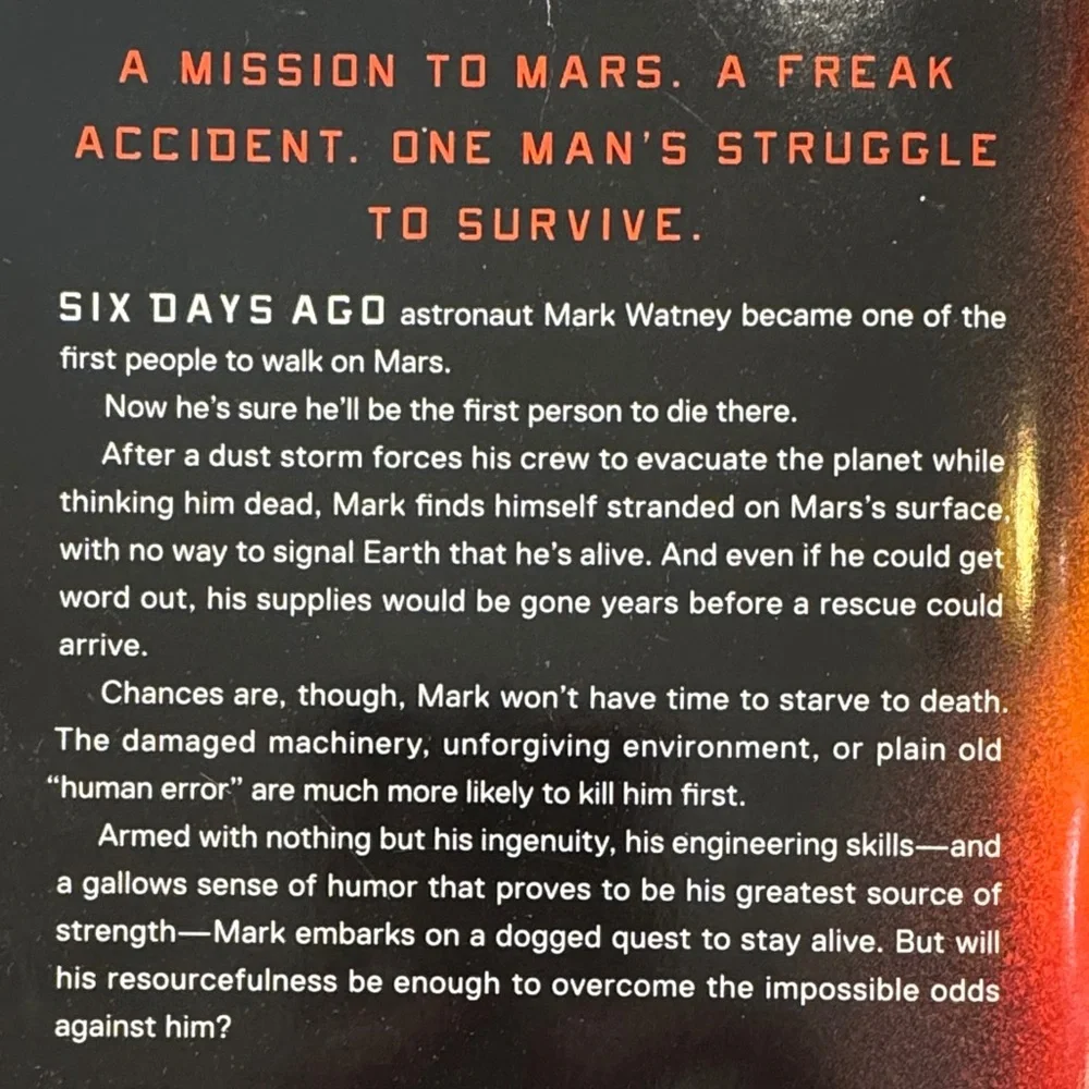 The Martian by Andy Weir Paperback